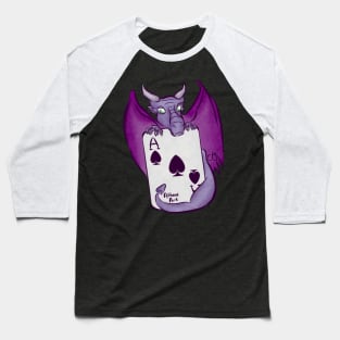 Asexual Pride Subtle Ace of Spades Dragon Baseball T-Shirt